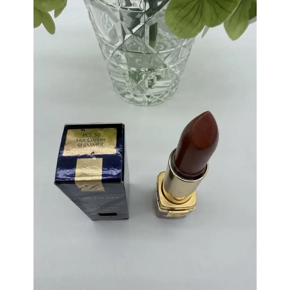 Estee Lauder Lipstick PCL50 Hot Copper Shimmer Long Lasting New Unused